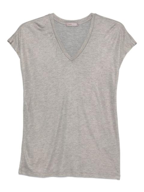 Herno metallic v-neck tee