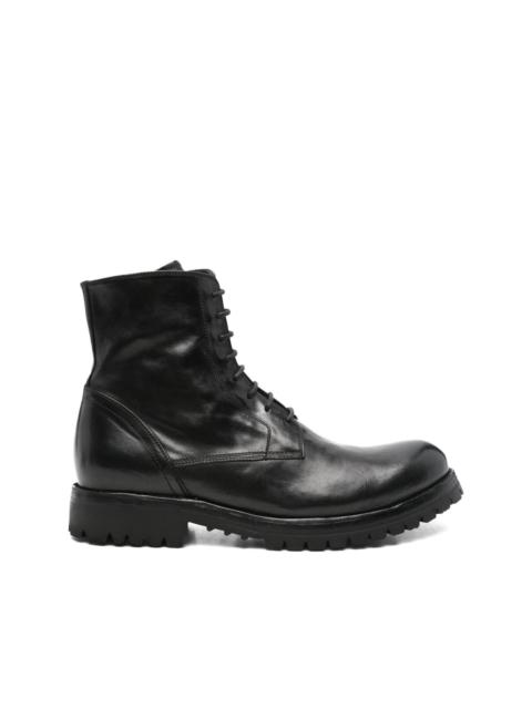 OFFICINE CREATIVE Ikonic 001 lace-up zip boots