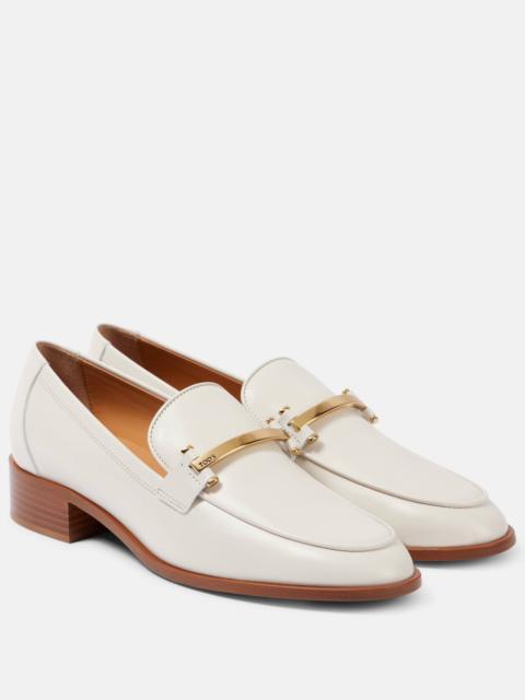 Tod's Leather loafer pumps