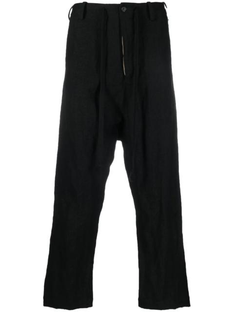 cropped wool trousers