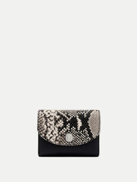 VERONICA BEARD SNAKE-EMBOSSED FLAP CARD HOLDER