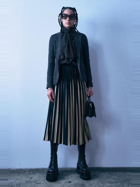 R13 Pleated Midi Skirt