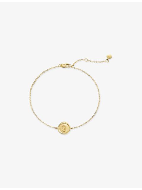 MONICA VINADER Mini Initial G Stamp 14ct Yellow-Gold Bracelet