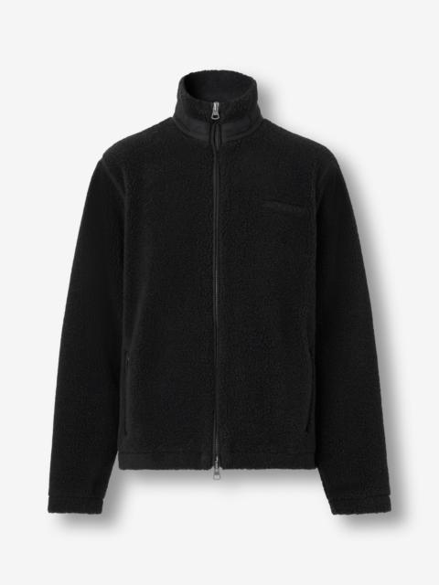 Burberry Embroidered Oak Leaf Crest Fleece Jacket