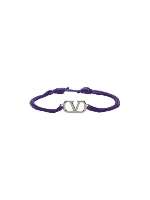 Valentino Purple V-Logo Bracelet