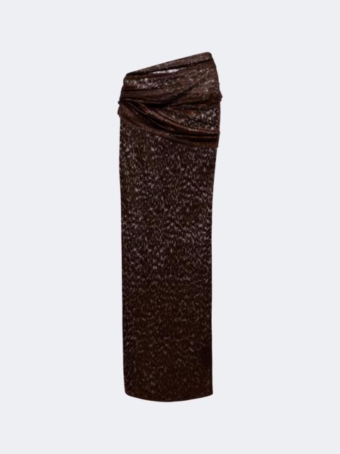 ALEX PERRY Draped lace maxi skirt