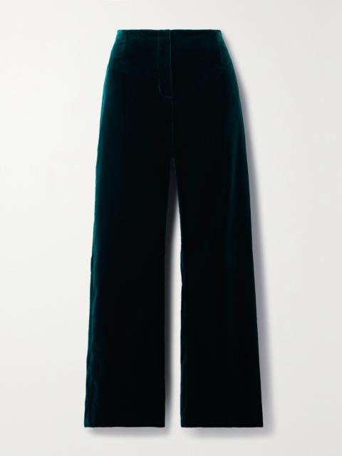 Loro Piana Niklas Cotton-blend Velvet Wide-leg Pants