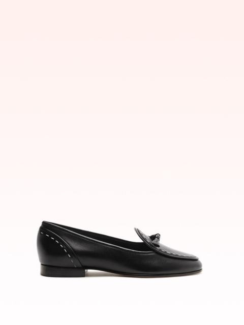 ALEXANDRE BIRMAN SLIM CLARITA TOPSTITCH LOAFER BLACK