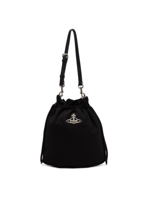 Vivienne Westwood Black Re-Nylon Drawstring Bag