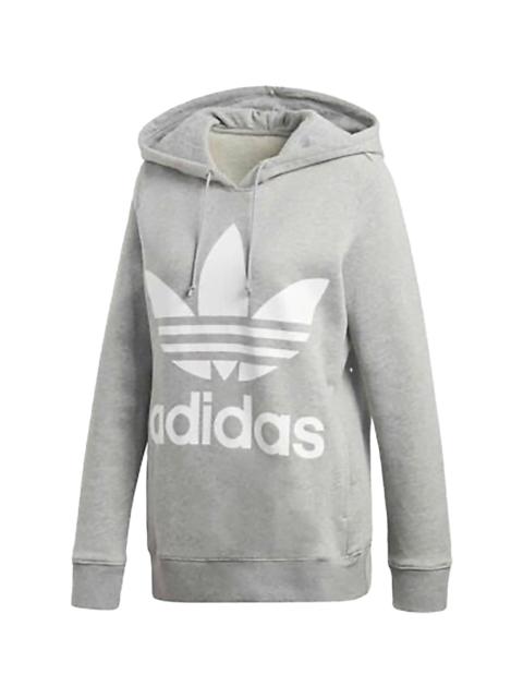 adidas Trefoil Pull Over Hoodie "Grey Heather / White"
