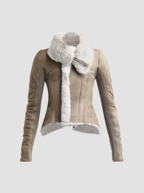 Rick Owens Women's Naska Leather Jacket - Dark Pearl Bleach