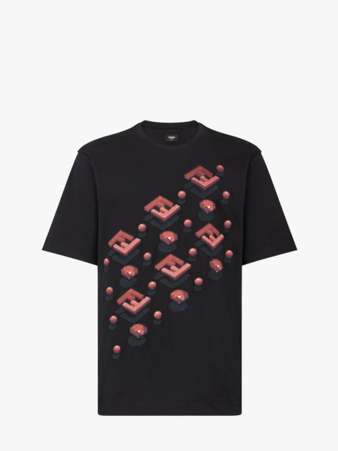FENDI Black jersey T-shirt