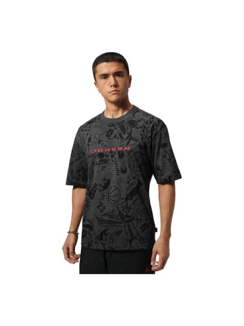 Jordan Air Jordan Brooklyn Short Sleeve T-Shirt 'Black University Red' IM9995-010