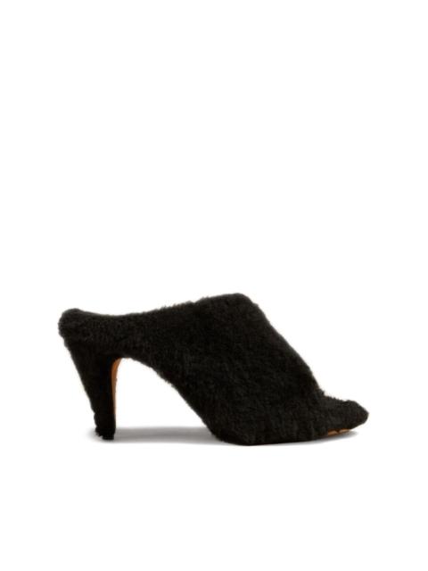 Marion 90mm shearling mules