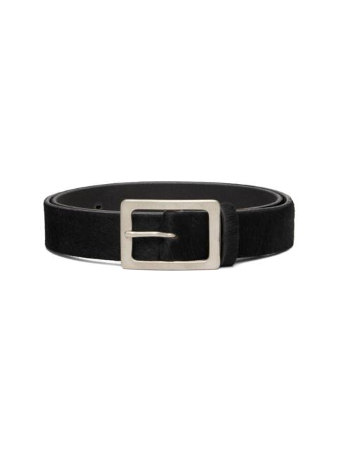 NEIGHBORHOOD Black Hair-On Leather Belt
