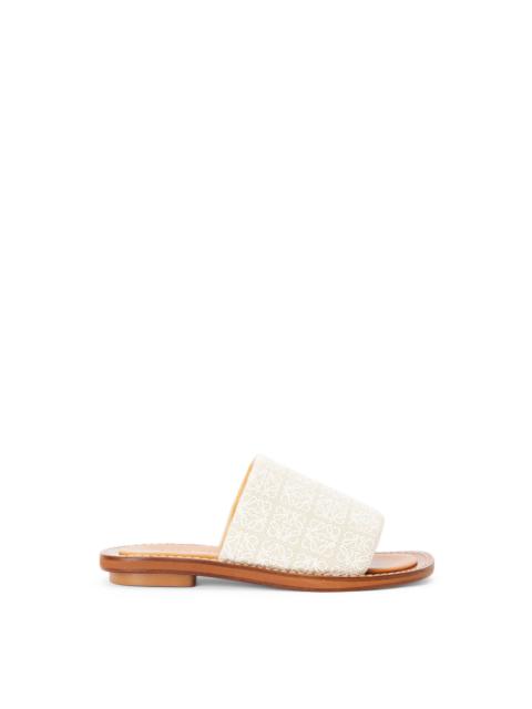 Loewe Slide in Anagram jacquard and calfskin