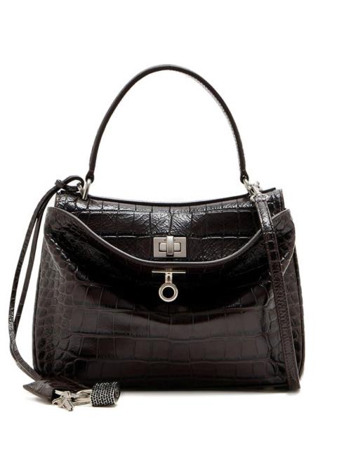 BALENCIAGA Balenciaga Mini Rodeo Crocodile-effect Tote Bag