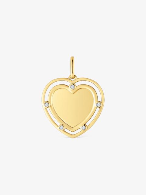 TOUS 18K gold vermeil heart Pendant with topazes Medallions