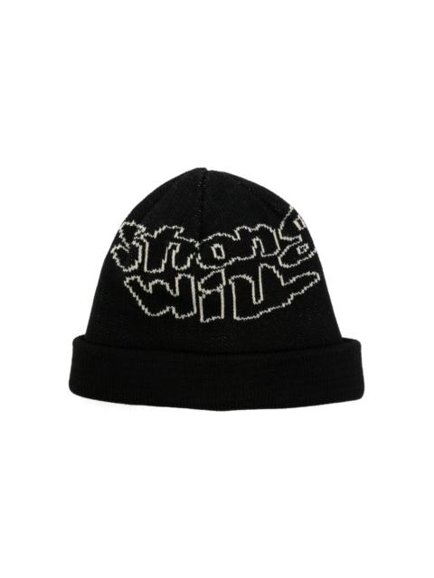 intarsia-knit beanie hat