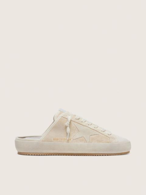 Golden Goose Men’s Super-Star Sabots LAB in beige suede