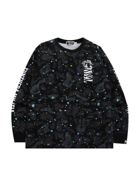 A BATHING APE® BAPE Space Camo Tiger Long-Sleeve Tee 'Black'