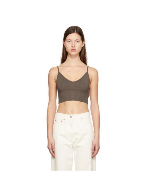 SYSTEM Khaki Rayon Top