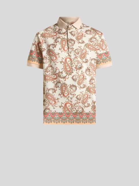 Etro COTTON POLO SHIRT WITH PLACED PRINT