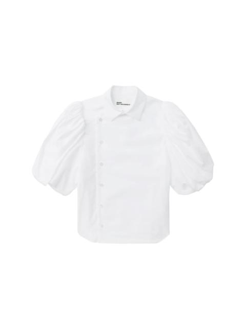 Noir Kei Ninomiya off-centre-fastening cotton shirt | REVERSIBLE