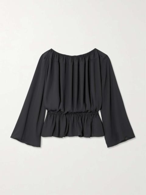 MARIE ADAM-LEENAERDT Beach Cabine ruched crepe top