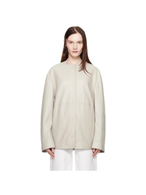 Loulou de Saison Gray Atalia Leather Jacket