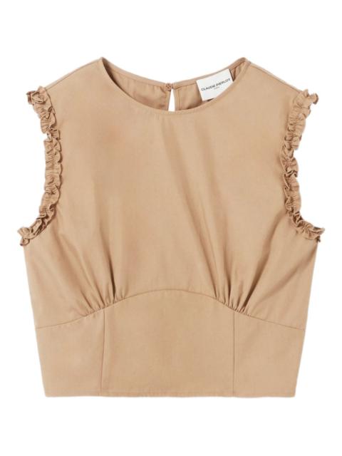 Claudie Pierlot ruffled-trim top