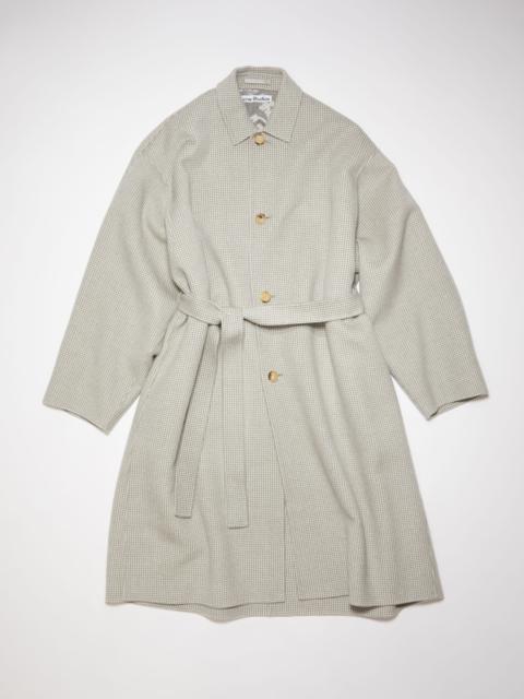 Acne Studios Single-breasted belted coat - Grey/off white