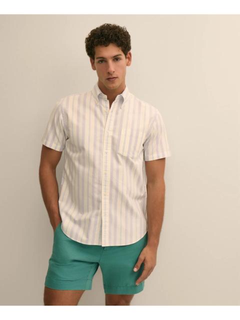 Brooks Brothers Friday Shirt, Short-Sleeve Oxford Stripe