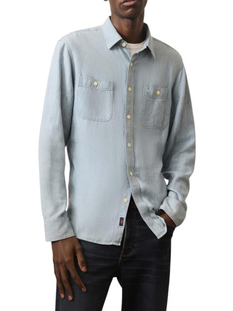 FAHERTY Men's The Tried & True Chambray Workshirt - Vintage Indigo