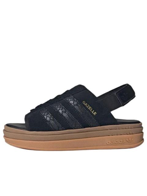 adidas (WMNS) adidas Gazelle Bold Sandals 'Core Black Snakeskin' HQ4688