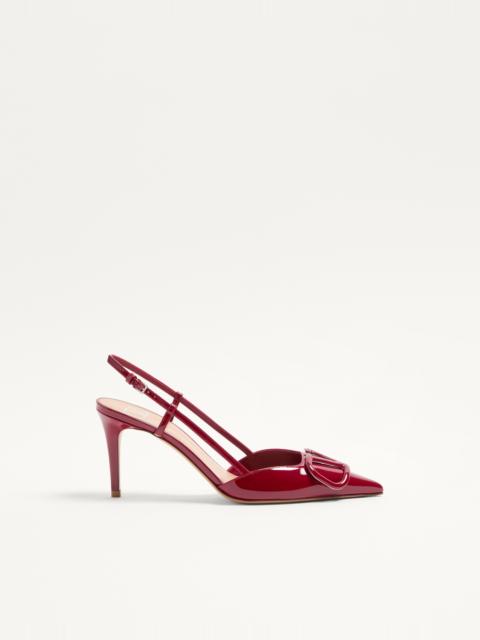 Valentino VLOGO SIGNATURE PATENT LEATHER SLINGBACK PUMP 80MM