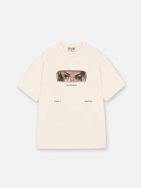 DUKE + DEXTER Represent Rearview Mirror Ecru T-Shirt