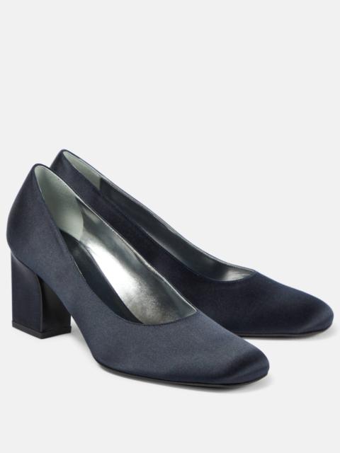 The Row Fiore satin pumps