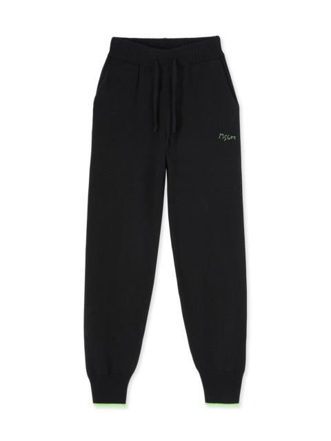MSGM Wool and cashmere track pants