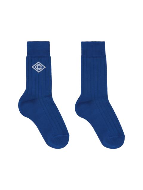 CASABLANCA Navy Dress Socks