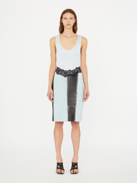 CHRISTOPHER ESBER Ribbed Scuffed Leather Tank Dress