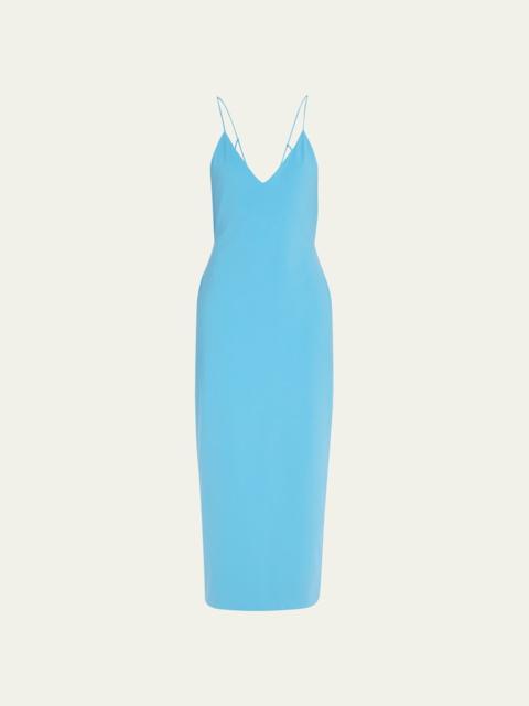 GIORGIO ARMANI Jersey Midi Dress w/ Strappy Back