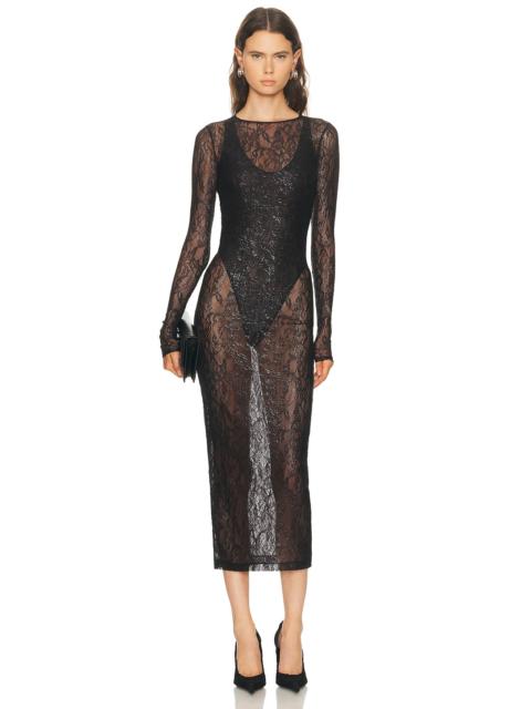 WARDROBE.NYC Lace Midi Dress