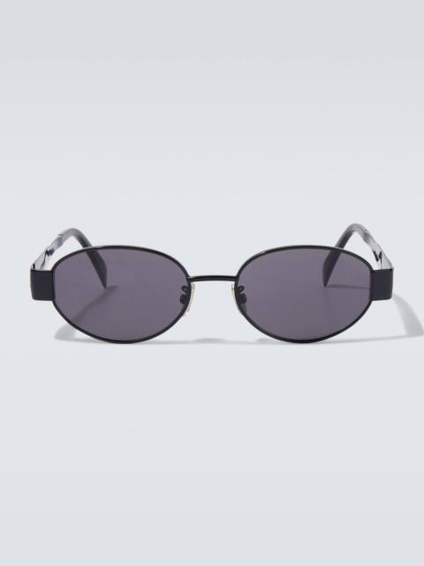 CELINE Triomphe Metal 01 oval sunglasses
