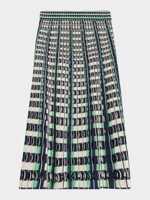 SIMKHAI Drue Openwork Midi Skirt