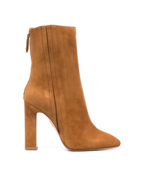 AQUAZZURA Joplin 105mm almond-toe boots
