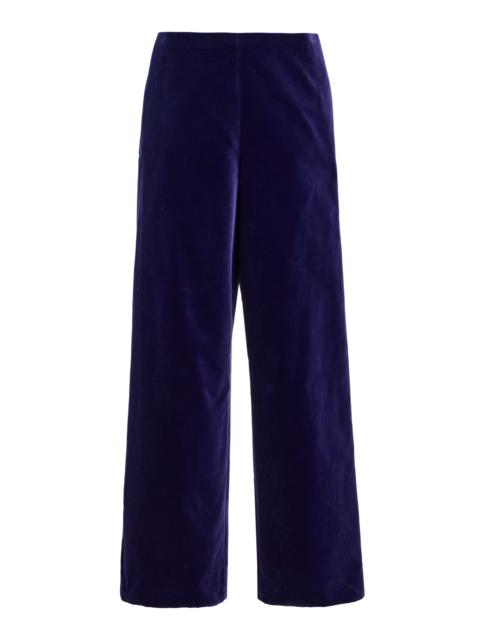 COLLEEN ALLEN Tailored Velvet Pants purple