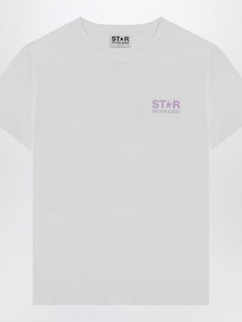 White cotton T-shirt with logo