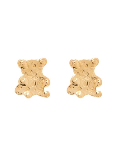 Chopova Lowena Teddy Gold Bear Stud Earrings