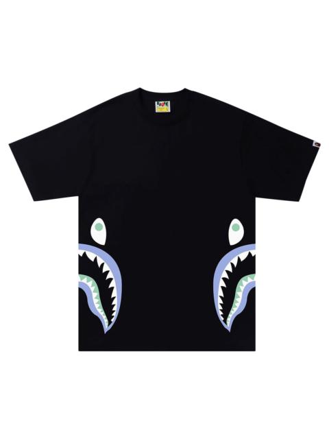 A BATHING APE® BAPE Glow In The Dark Side Shark Tee 'Black'